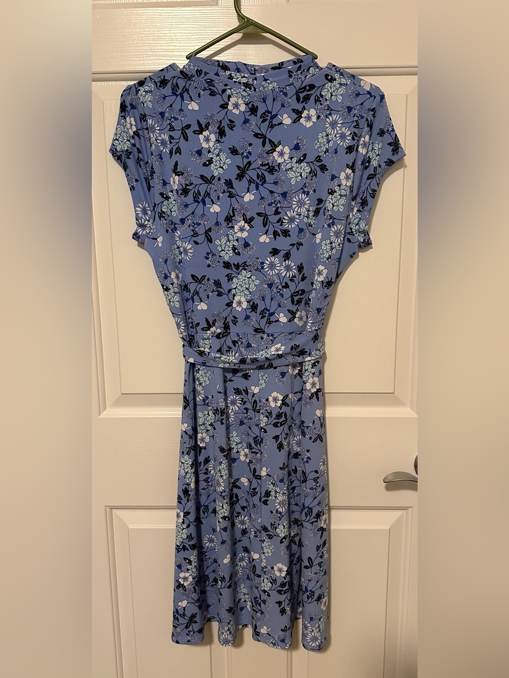 Women’s Liz Claiborne Blue Floral Dress Size Large L - Picture 4 of 8